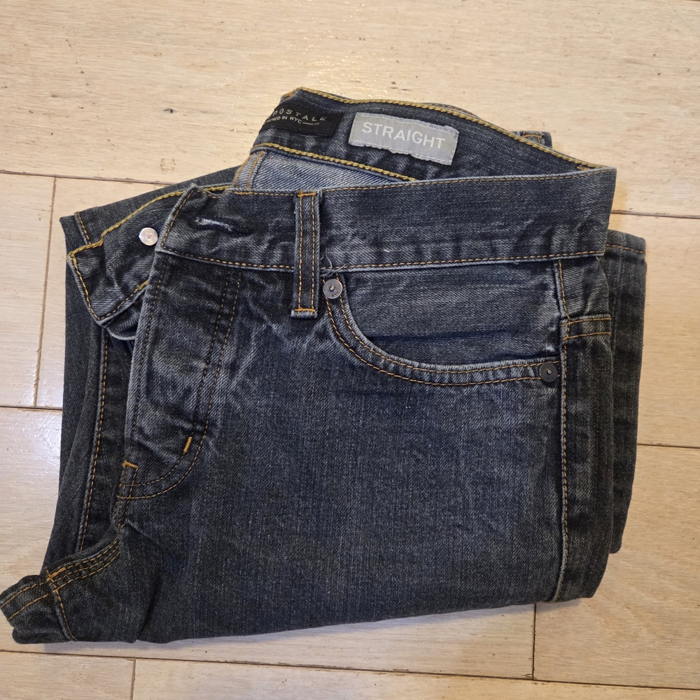 Aeropostale Dark Indigo Straight-Leg Denim Jeans
